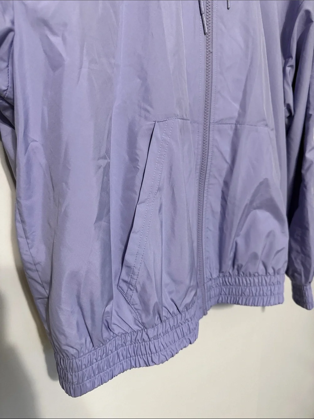 NWT Nike Women Loose UV Hooded Jacket Pockets Lilac Purple L Lightweight Summer